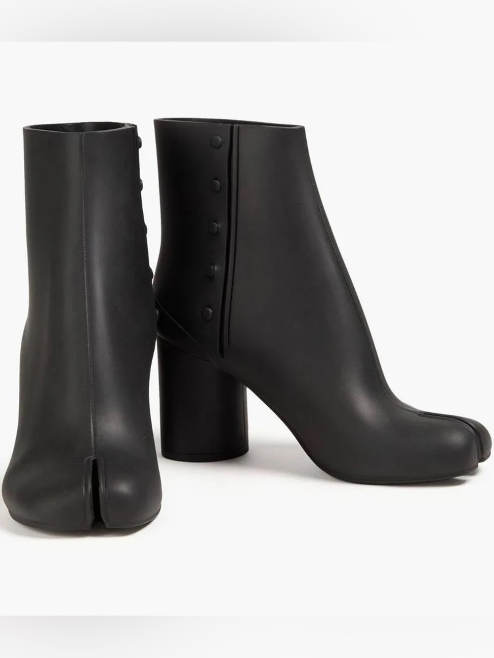 NIB Maison Martin Margiela Black tabi rubber Ankle Boots